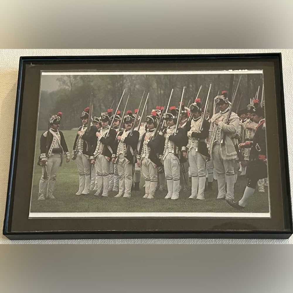 Valley Forge Framed Reenactment Vintage Postcard (1983)